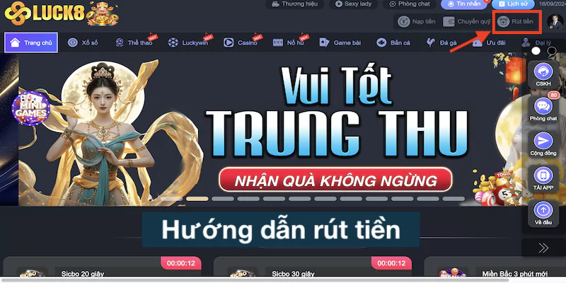 hướng dẫn rút tiền