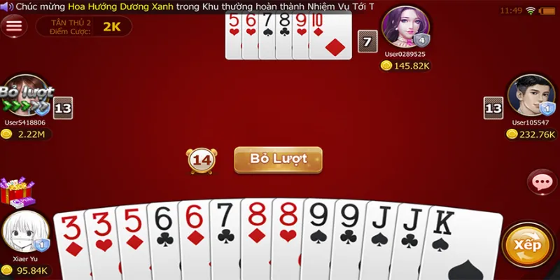 Mẹo chơi Tiến lên nâng cao, tăng khả năng chiến thắng