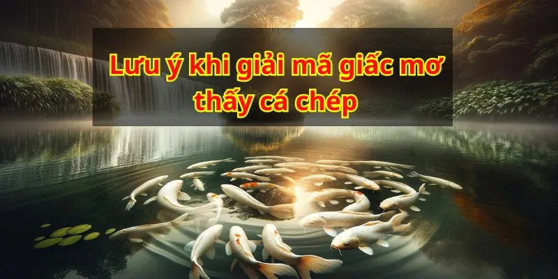Một số lưu ý để bạn có thể hiểu rõ hơn về ý nghĩa của giấc mơ thấy cá chép